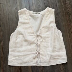 Abercrombie and fitch tie front vest / tank